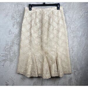 Catherine Jane San Francisco Beige Lace Flared Skirt Womens Size Medium